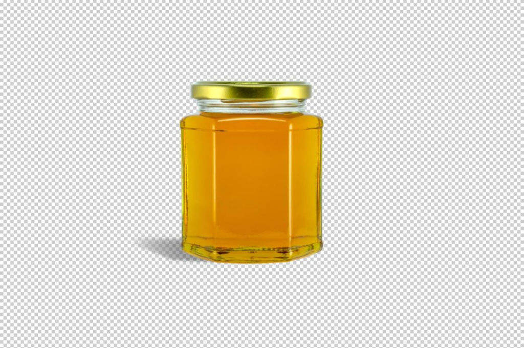 透明蜂蜜包装PSD样机贴图模版Honey Jar mockup