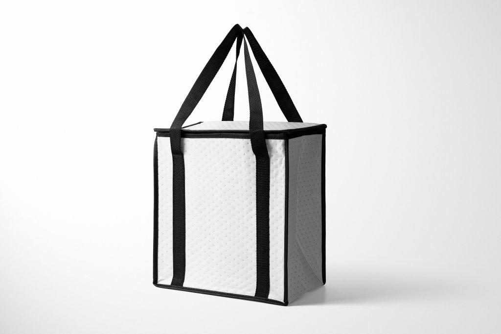 餐饮外卖保温手提袋PSD样机贴图模版Insulated Cooler Bag Mockup Set