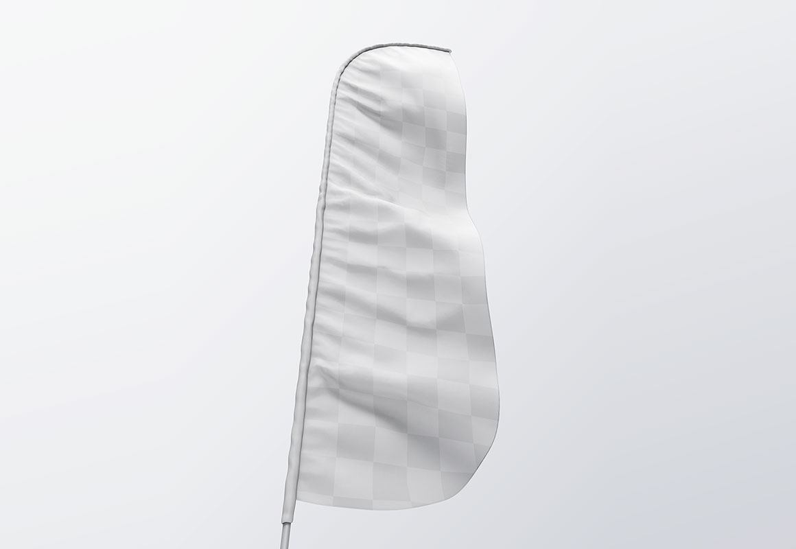 12套户外道旗帆旗帜样机ps智能贴图素材Quill Blade Teardrop Feather Bow Sail Flag MockUp